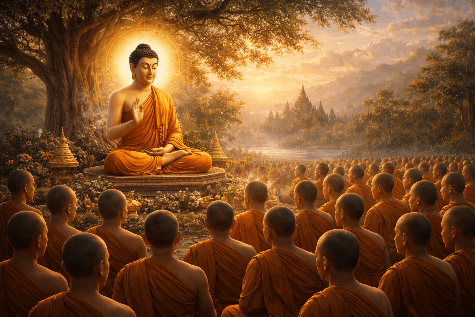 The Buddha teaching disciples — Buddha Ashram.