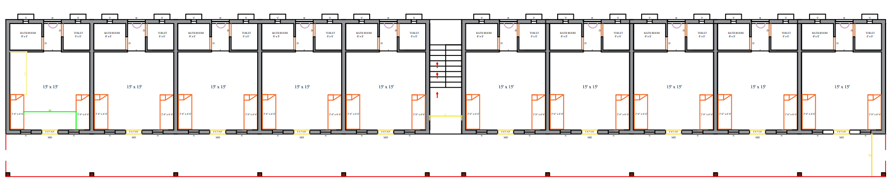 Kuti building estimation diagram: reference sheet for materials or costs.